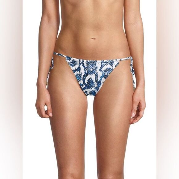 BCBGMaxAzria Snakeskin Printed Triangle Swim Set - Picture 6 of 11
